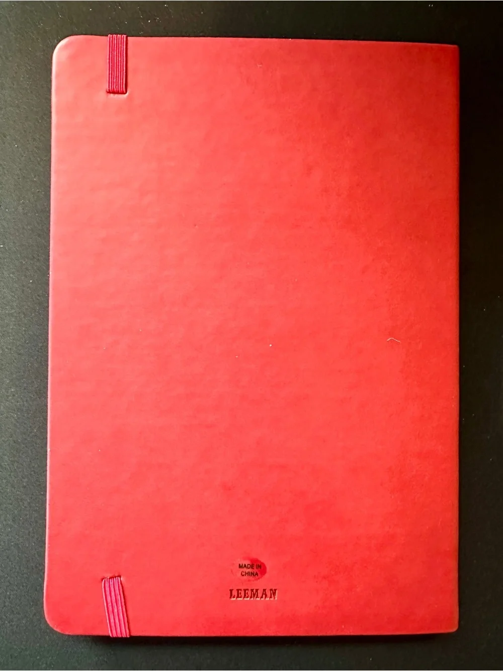 Red Leeman Journal Notebook Italian Faux Leather NEW w/Gift Box 8.25x5.5